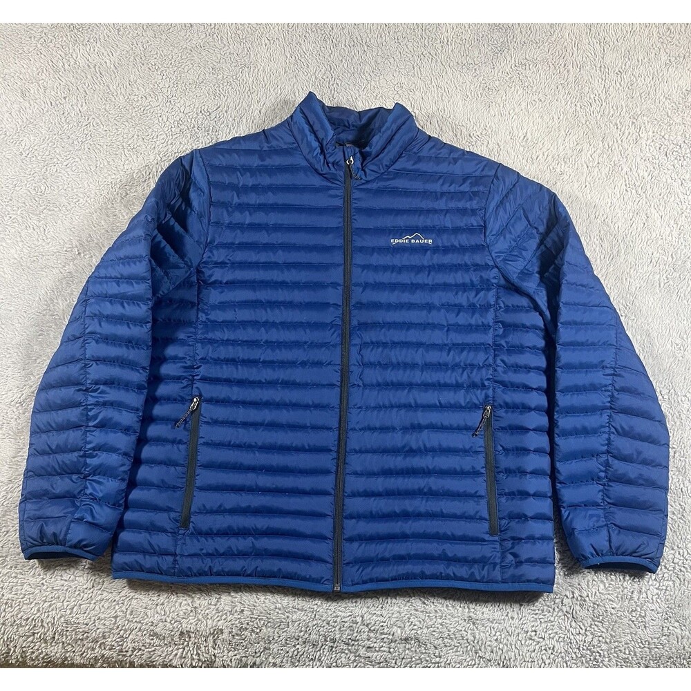 Eddie Bauer Men’s EB650 Down Jacket Packable Lightweight Royal Blue Size XL
